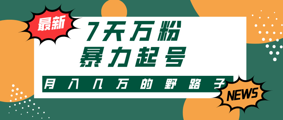 （13047期）3-7天万粉，快手暴力起号，多种变现方式，新手小白秒上手，单月变现几…-网创资源库