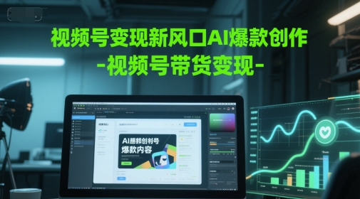 视频号变现新风口AI爆款创作-视频号带货变现-网创资源库