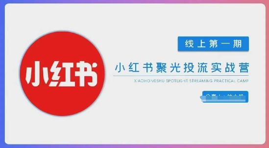 小红书聚光陪跑第一期，教你从0到1玩转小红书聚光投流，搭建小红书付费投流团队，更快的见到效果-网创资源库