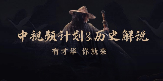 中视频计划历史解说，博主教你赚钱，涵盖素材、文案、音频、图像处理-网创资源库