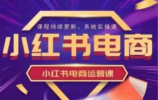 小红书电商运营实操课，​新手从0~1落地实操-网创资源库
