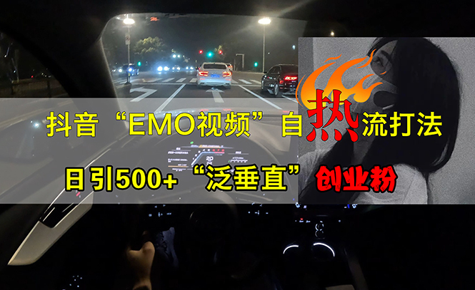 （13029期）抖音EMO视频自热打法，日引500+“泛垂直”创业粉-网创资源库
